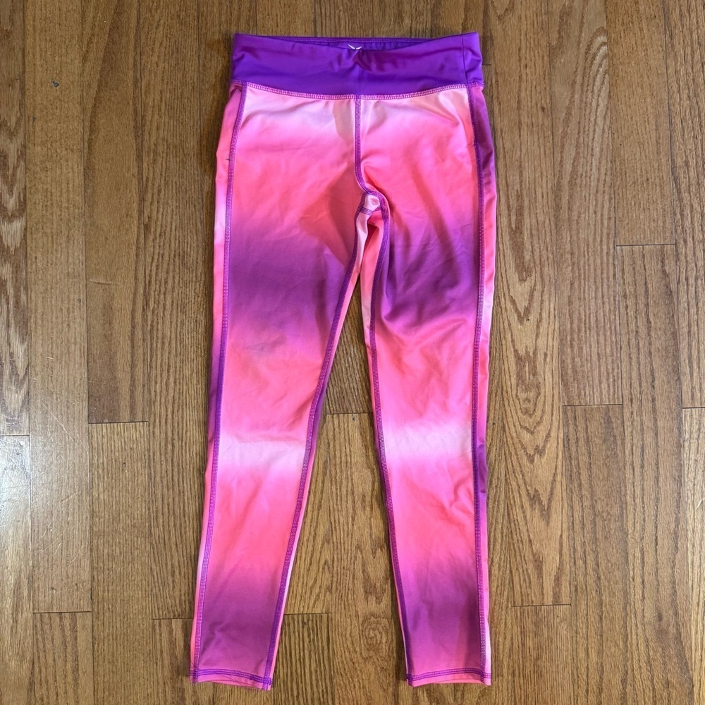Old Navy Active Pink and Purple Ombre Leggings Girls Size L
